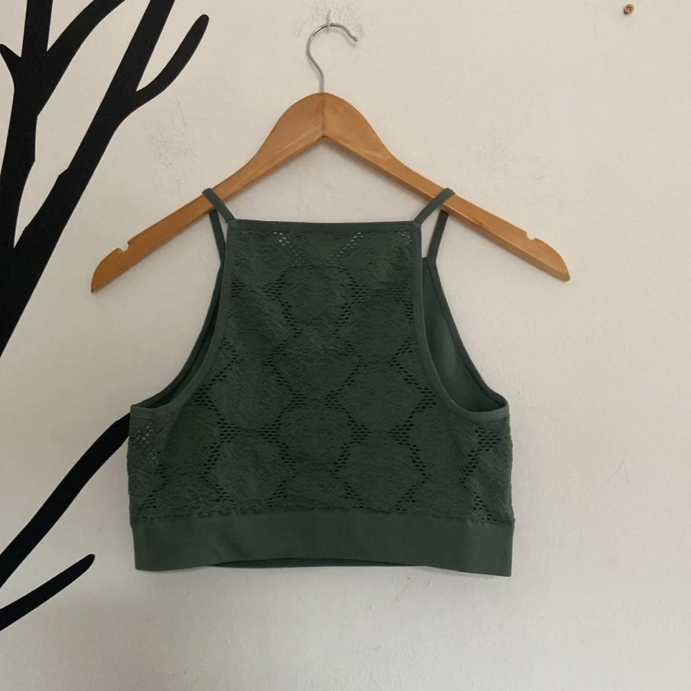 Aerie green jacquard sports top, L - Picture 9 of 9